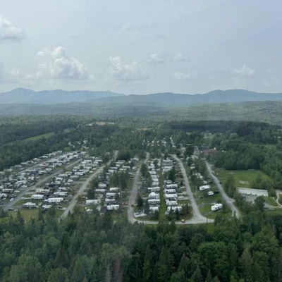 Camping Magog vu des airs